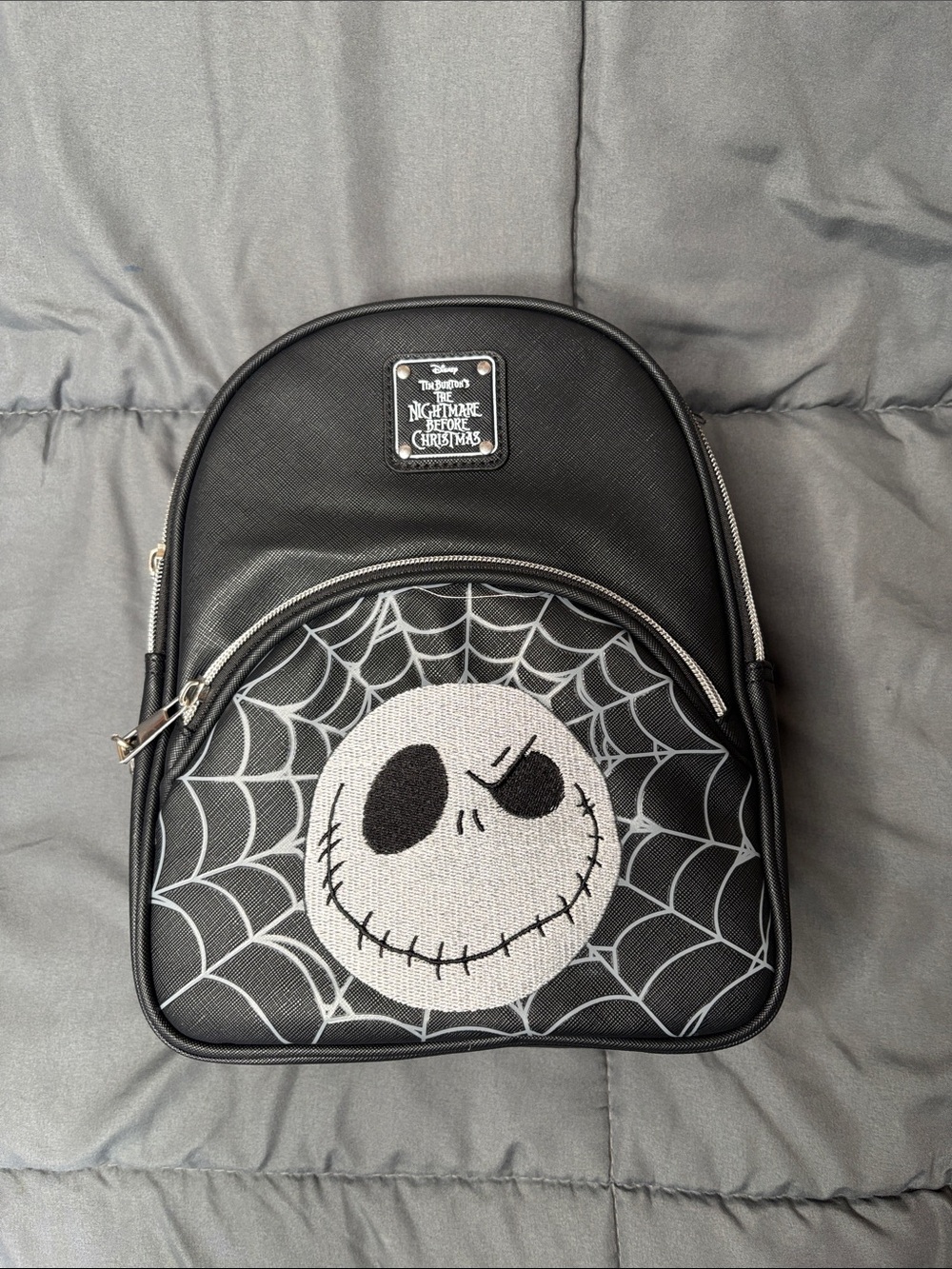 Disney Nightmare NWT Black Jack Skellington Spiderweb Mini Backpack Christmas